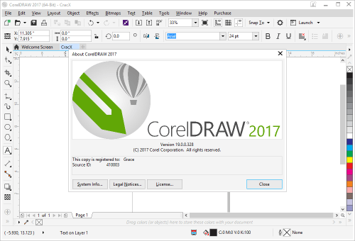 enter serial number corel draw